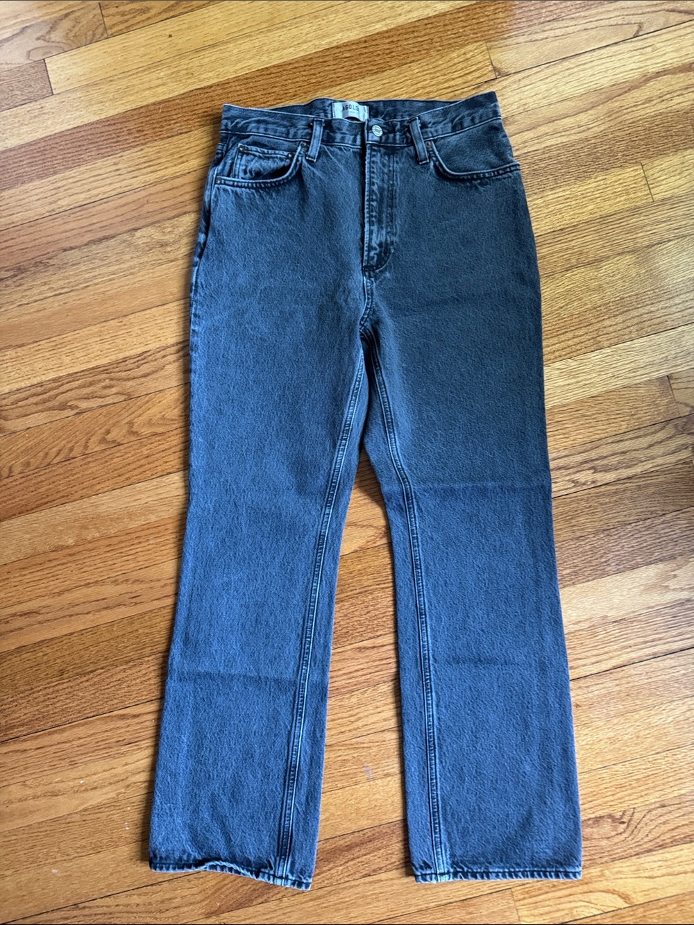 NWOT Agolde Black Wash Straight Leg Jeans